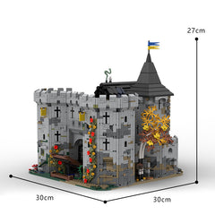 Architecture MOC 113094 Medieval Castle Black Falcon's Fortress Brick Toy