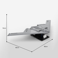 MOC 141726 WW2 Military B-2 Spirit Ghost Bomber Brick Toy(1:72 Scale)