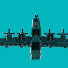 MOC 119970 Military B-29 Superfortress WWII Long-Range Bomber Bricks Toy(1:35 Scale )