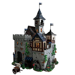 MOC 154776 Black Falcon's Castle European Architecture Brick Toy