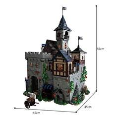 MOC 154776 Black Falcon's Castle European Architecture Brick Toy