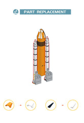 MOC Vertical Stand for Rocket Space Shuttle Discovery Bricks Toy 75461