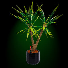 MOC Creative Dracaena Marginata Dragon Tree Potted Plants Bricks Toy 118715