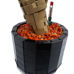 MOC Creative Dracaena Marginata Dragon Tree Potted Plants Bricks Toy 118715
