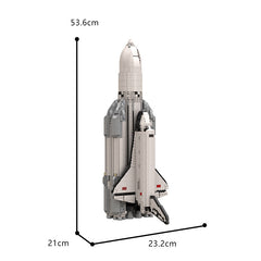 MOC 91433 Energia Buran Rocket Space Launch Spacecraft Brick Toy(1:110 Scale)
