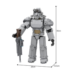 Fallout T-51 Power Armor MOC Combat Mecha Bricks Toys