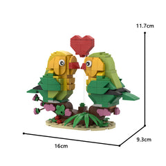 MOC Valentine's Day Lovebirds Bricks Toy