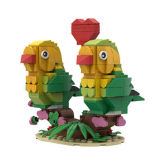 MOC Valentine's Day Lovebirds Bricks Toy