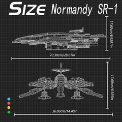 MOC 21578 Game MASS EFFECT Normandy SR-1 Spacecraft Bricks Toys