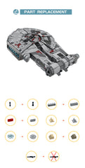 MOC Star Wars YT-2400 Freighter Outrider Sato's Hammer Starship Brick Toys