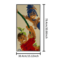 Pixel Art Photo Frame Painting MOC Bricks Toys