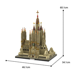 MOC 65795 Sagrada Familia Barcelona Medieval Architecture Bricks Toys