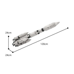 Space Explore Saturn V MLV-25L Rocket MOC Bricks Toy