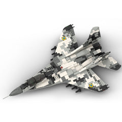 MOC 106680 Ukraine Mig-29 The Ghost of Kyiv Military Fighter Jet Brick Toy(1:35 Scale)