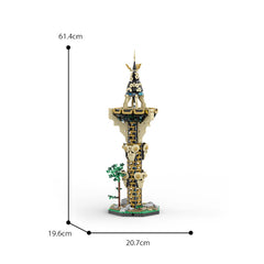 MOC 139323 Game Zelda Breath of the Wild Sheikah Tower Bricks Toys