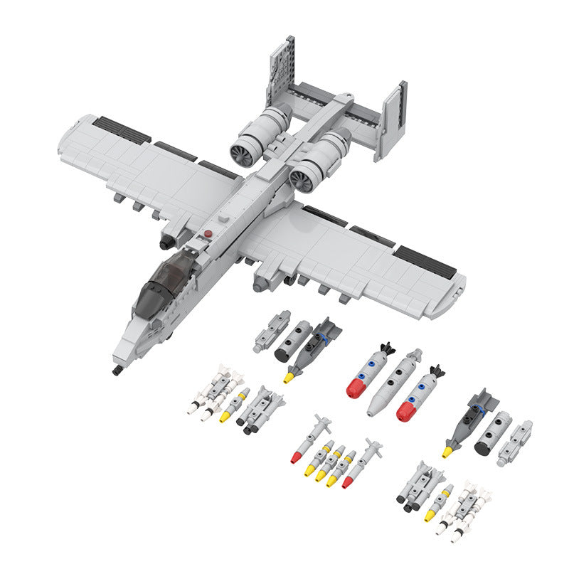 MOC 12091 A-10 Thunderbolt II Military Fighter Bricks Toy