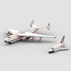 MOC 95312 Buran with Antonov AN-225 Transport Carrierplane Bricks Toy(1:110 Scale)