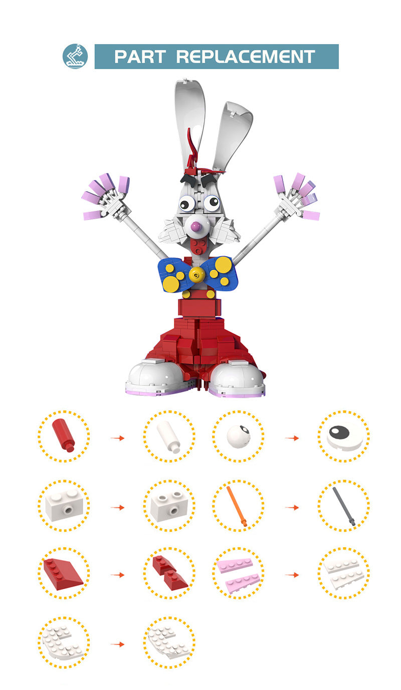 MOC Cartoon Rabbit Roger Buliding Blocks Toys 152858