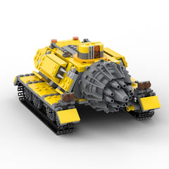 MOC Game Deep Rock Galactic War Tank Armor Vehicle Brick Toy