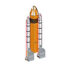 MOC Vertical Stand for Rocket Space Shuttle Discovery Bricks Toy 75461