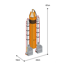 MOC Vertical Stand for Rocket Space Shuttle Discovery Bricks Toy 75461