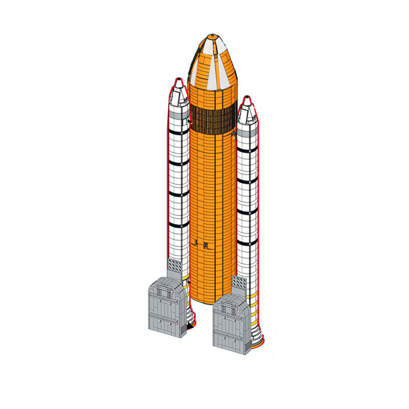 MOC Vertical Stand for Rocket Space Shuttle Discovery Bricks Toy 75461