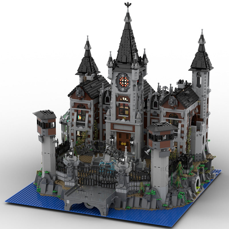 Modular Elizabeth Arkham Asylum City Architecture MOC 158329 Brick Toy