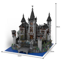 Modular Elizabeth Arkham Asylum City Architecture MOC 158329 Brick Toy