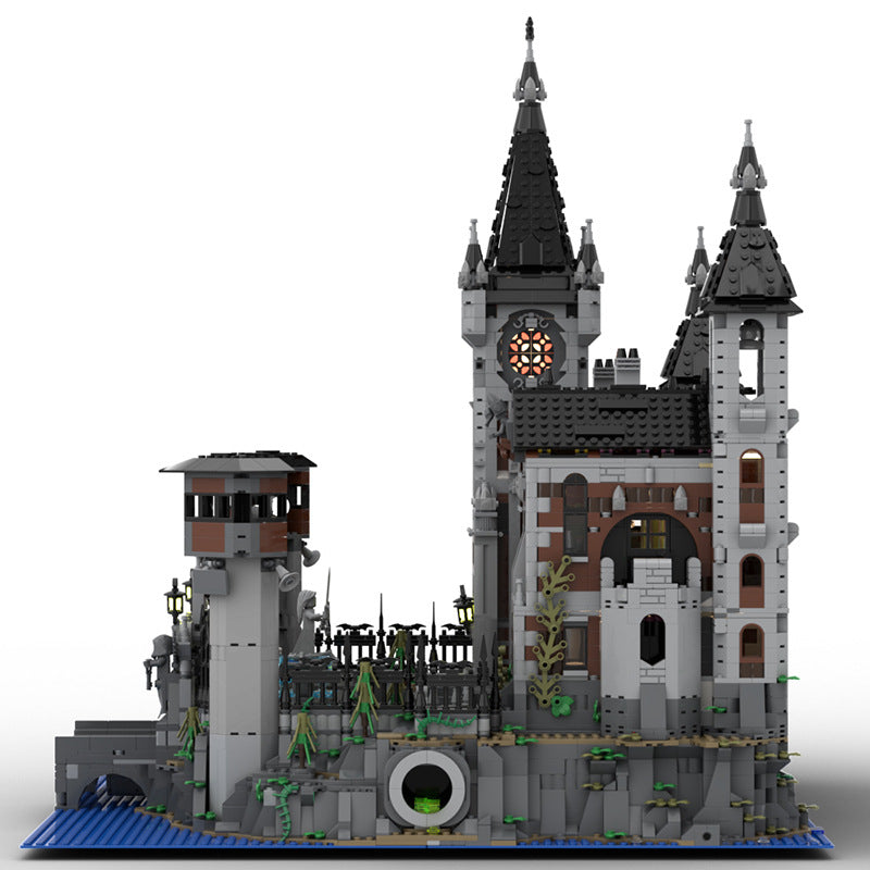 Modular Elizabeth Arkham Asylum City Architecture MOC 158329 Brick Toy