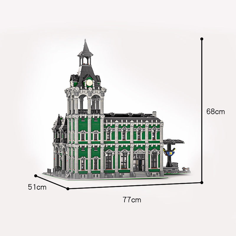 MOC 37719 European Modern Railway Station Bricks Toys