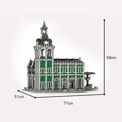 MOC 37719 European Modern Railway Station Bricks Toys