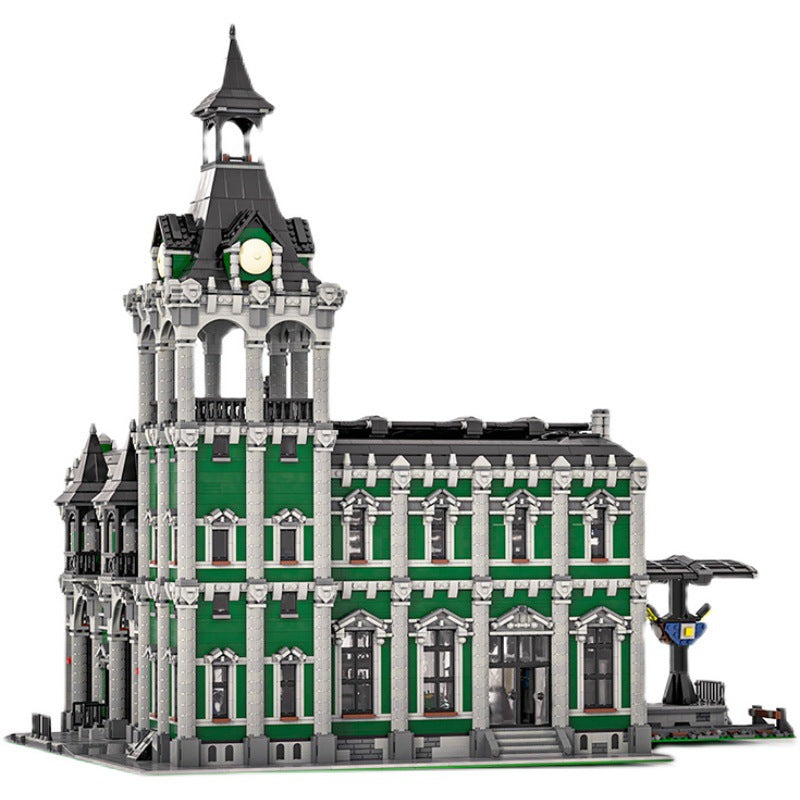 MOC 37719 European Modern Railway Station Bricks Toys