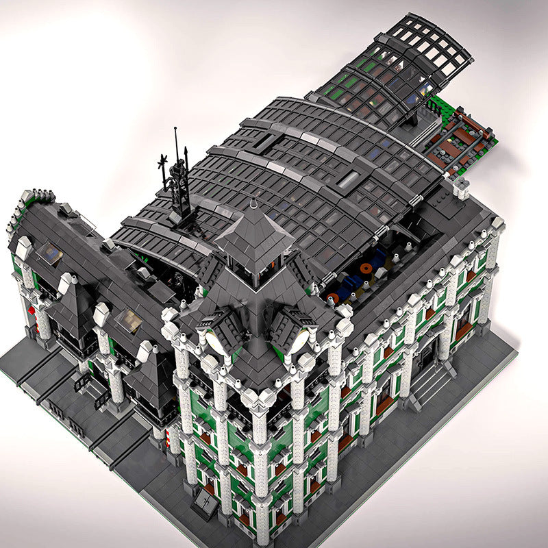 MOC 37719 European Modern Railway Station Bricks Toys