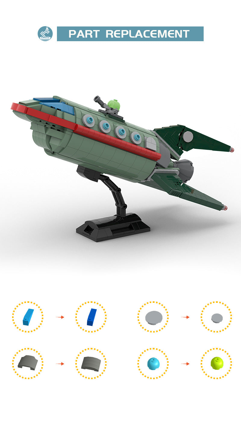 MOC 82707 Futurama Planet Express Ship Bricks Toy