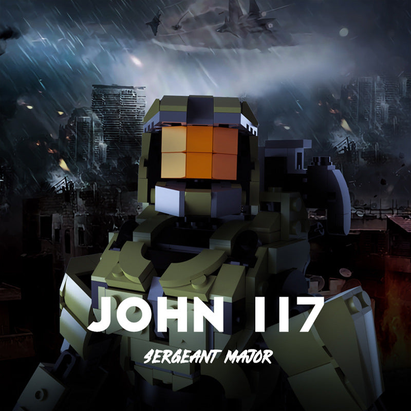 MOC Movie Halo Master Chief John 117 Character Model Bricks Toys 81006