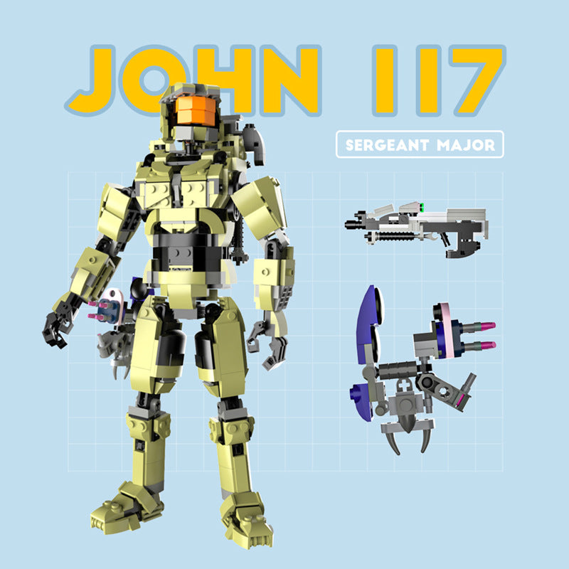 MOC Movie Halo Master Chief John 117 Character Model Bricks Toys 81006