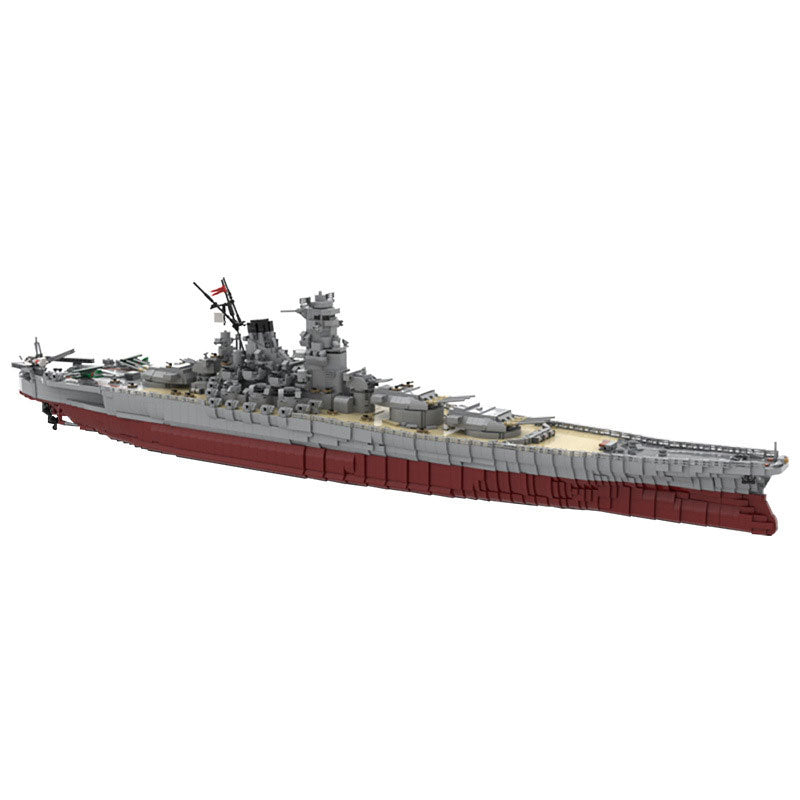 MOC 37260 Military Japanese Battleship WWII IJN Yamato Warship Brick Toy(1:200 Scale)