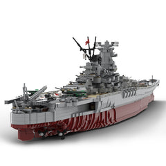 MOC 37260 Military Japanese Battleship WWII IJN Yamato Warship Brick Toy(1:200 Scale)