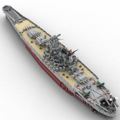 MOC 37260 Military Japanese Battleship WWII IJN Yamato Warship Brick Toy(1:200 Scale)