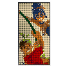 Pixel Art Photo Frame Painting MOC Bricks Toys