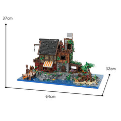 MOC 126702 Pirate Van Dyke's Island Scene House Bricks Toys