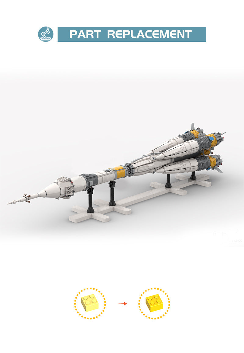 MOC 109502 Space Creative Russian Soyuz-FG Rocket Bricks Toy