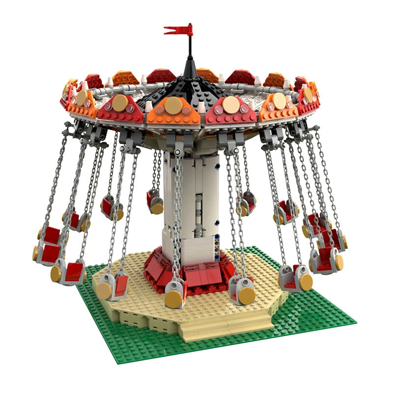 MOC 36035 Creative Swing Ride Friend Amusement Park Bricks Toys(Motorized)