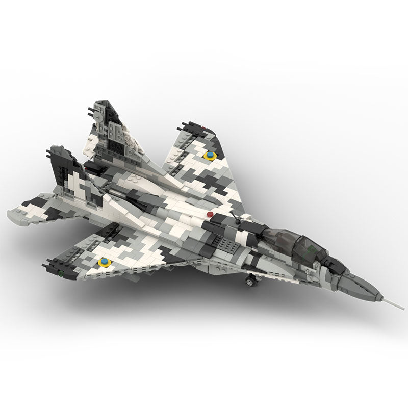 MOC 106680 Ukraine Mig-29 The Ghost of Kyiv Military Fighter Jet Brick Toy(1:35 Scale)