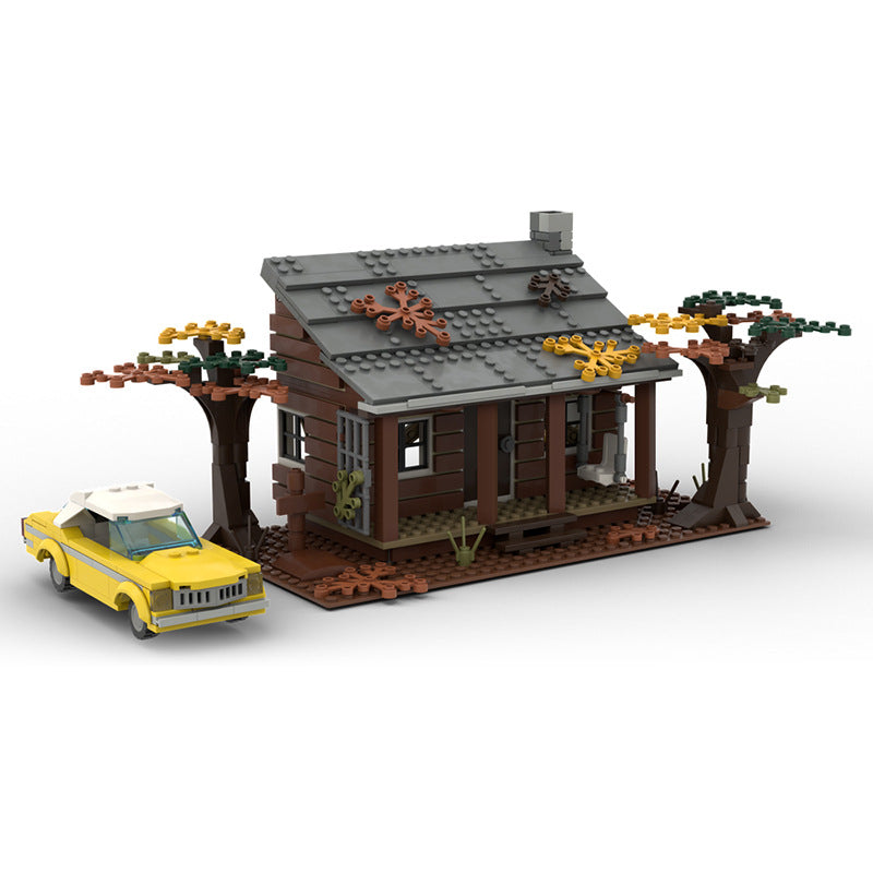 MOC 123307 Movie Evil Dead The Knowby Cabin & Oldsmobile Delta 88 Car Brick Toy