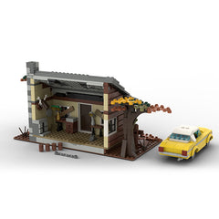 MOC 123307 Movie Evil Dead The Knowby Cabin & Oldsmobile Delta 88 Car Brick Toy