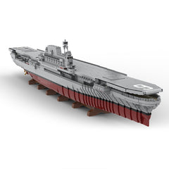 MOC 15594 Military Battleship The USS Enterprise CV-6 RC American Nuclear-Powered Aircraft Carrier Bricks Toy