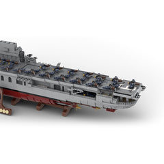 MOC 15594 Military Battleship The USS Enterprise CV-6 RC American Nuclear-Powered Aircraft Carrier Bricks Toy