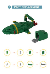 MOC Set Thunderbirds Spaceship 58683 Bricks Toy