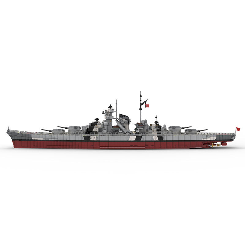 MOC 29408 WWII German UCS KMS Bismarck Battleship Military Cruiser Brick Toy